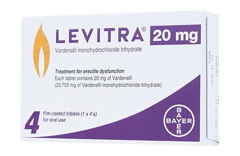 Thuốc Levitra với hoạt chất Vardenafil điều trị rối loạn cương dương