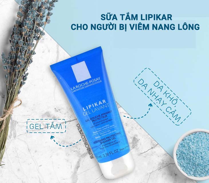 Sữa tắm Lipikar cho người bị viêm nang lông