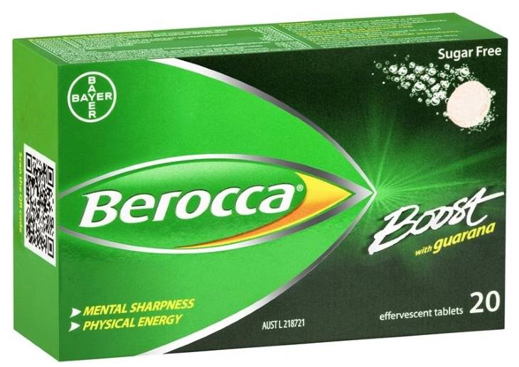 Berocca Boost cũng được điều chế dưới dạng viên sủi, mỗi tuýp 15 viên