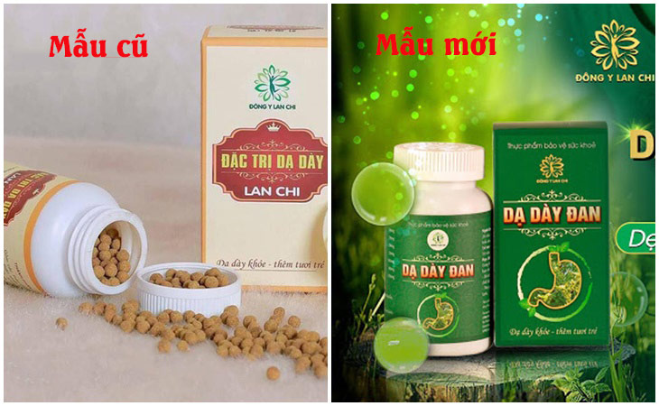 Mẫu cũ và mẫu mới của thuốc dạ dày Lan Chi