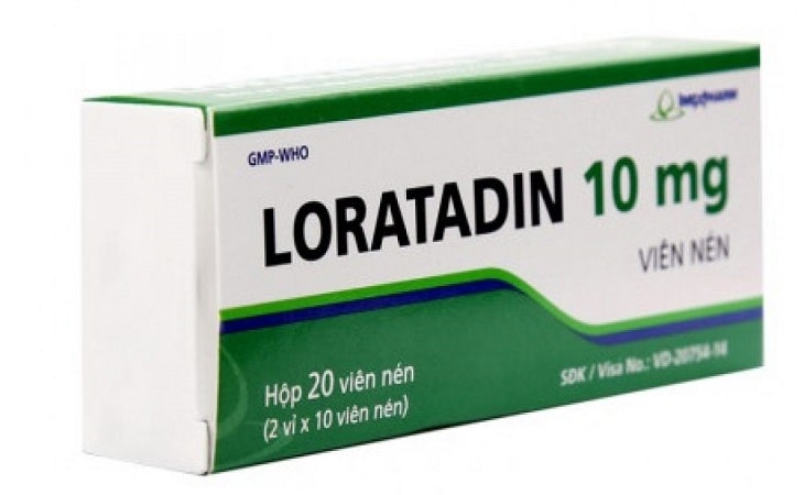 Thuốc chữa ngứa da mặt Loratadine 10mg