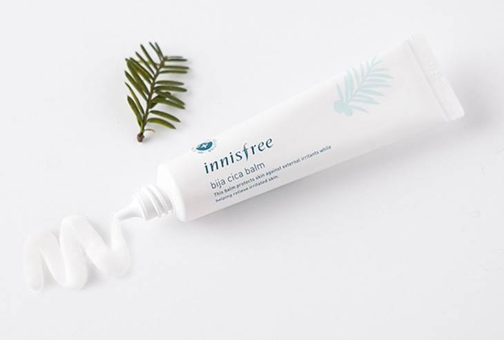 Kem trị mụn ẩn Innisfree Bija Cica Balm Ex nổi tiếng với thành phần trị mụn ẩn từ thiên nhiên