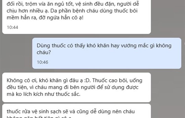 Tính tiện dụng của bài thuốc cũng là một điểm khiến cho người bệnh hài lòng, nhất là với những người bận rộn