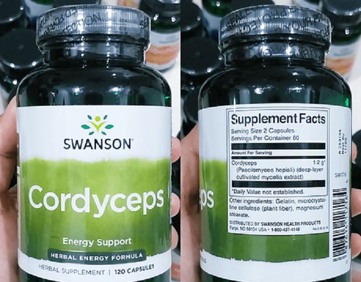 Viên nang đông trùng hạ thảo Swanson Cordyceps có nhiều dưỡng chất tốt cho sức khỏe