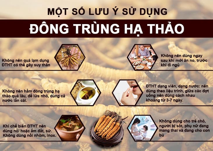 Lưu ý khi dùng Đông trùng hạ thảo