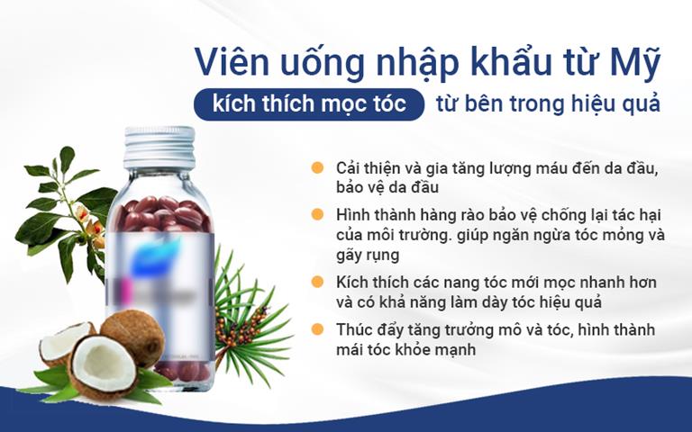 Viên uống Hush&Hush là một trong những chế phẩm hỗ trợ điều trị rụng tóc hiệu quả tại TTDLĐYVN