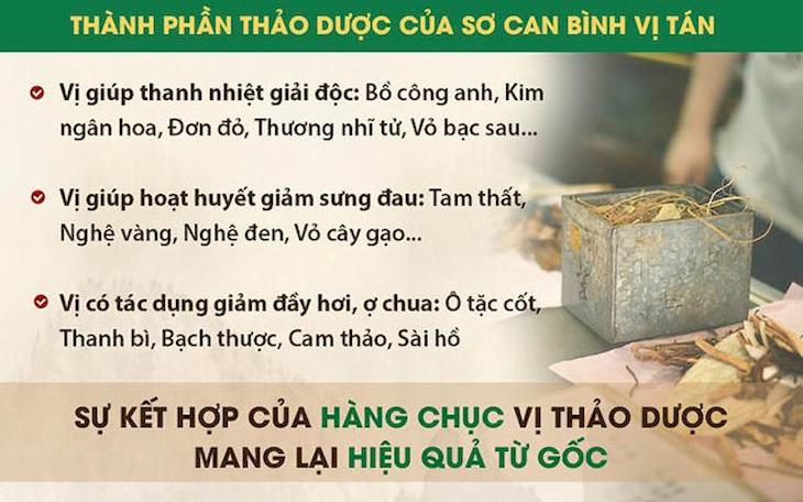 Sự kết hợp các thành phần dược liệu trong bài thuốc Sơ can Bình vị tán