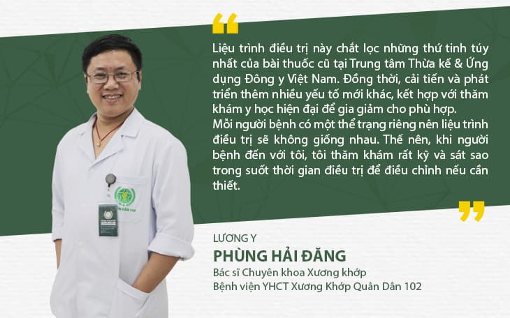 Bác sĩ Phùng Hải Đăng cho rằng việc kết hợp Đông Tây y trong điều trị xương khớp là việc cần thiết