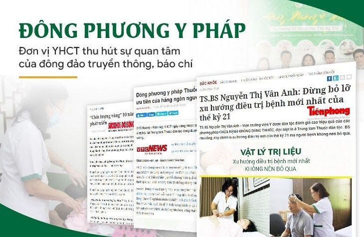 Nhiều trang báo uy tín cũng hết lời khen ngợi trung tâm Đông phương Y pháp