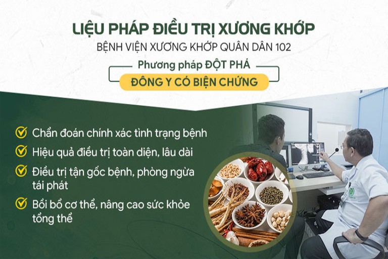 Giải pháp điều trị xương khớp bằng Đông y có biện chứng của bệnh viện Xương khớp Quân dân 102