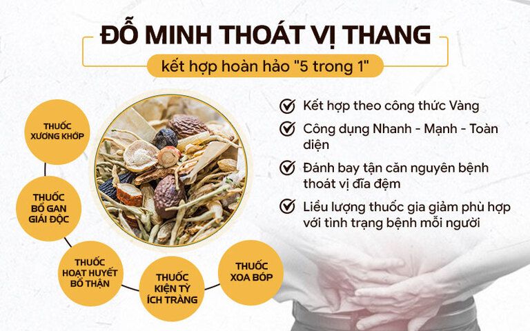 Đỗ Minh thoát vị thang - Bài thuốc cho hiệu quả toàn diện đẩy lùi thoát vị đĩa đệm