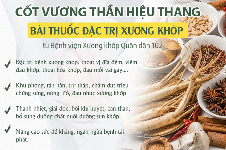 Nguyên tắc điều trị của bài thuốc Cốt vương thần hiệu thang