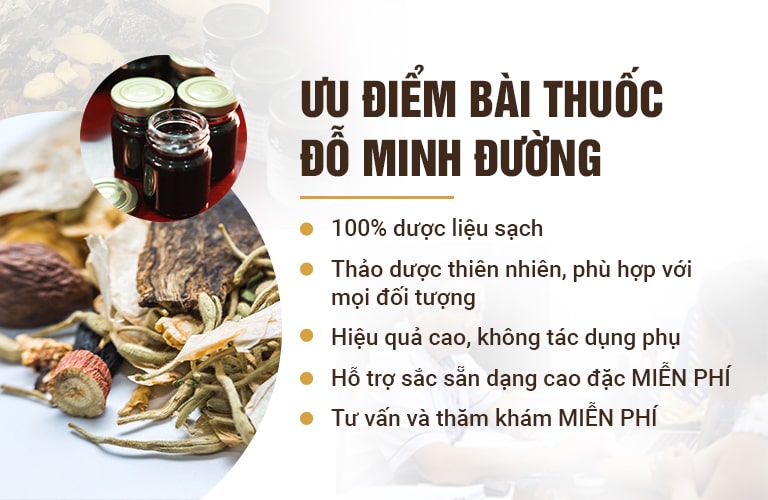 Ưu điểm của bài thuốc chữa gout Đỗ Minh Đường