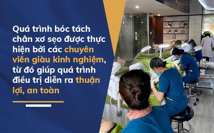 Quy trình trị sẹo được thực hiện bởi đội ngũ chuyên viên giàu kinh nghiệm