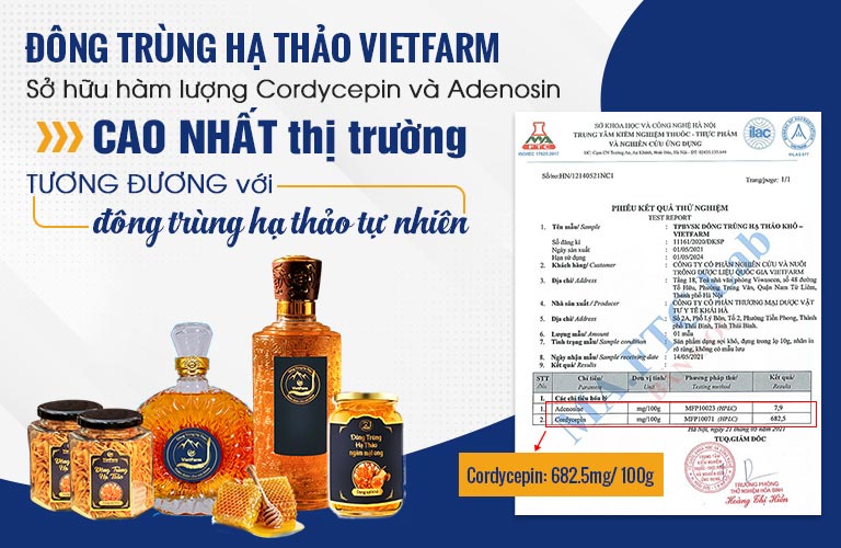 Đông trùng hạ thảo đã được kiểm định chất lượng bởi có quan có thẩm quyền