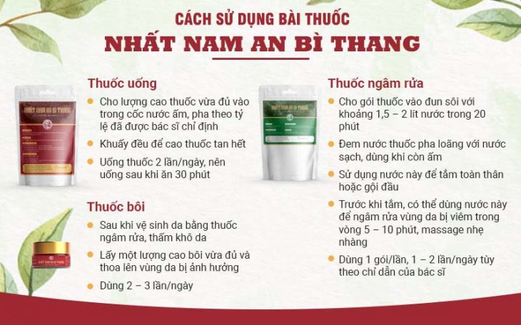 Sử dụng bài thuốc Nhất Nam An Bì Thang với những bước đơn giản