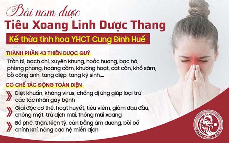 Thành phần, công dụng Tiêu xoang linh dược thang