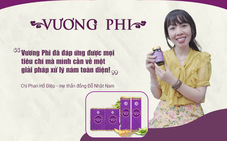 Chị Phan Hồ Điệp hài lòng về hiệu quả của mà Liệu trình Vương Phi mang lại