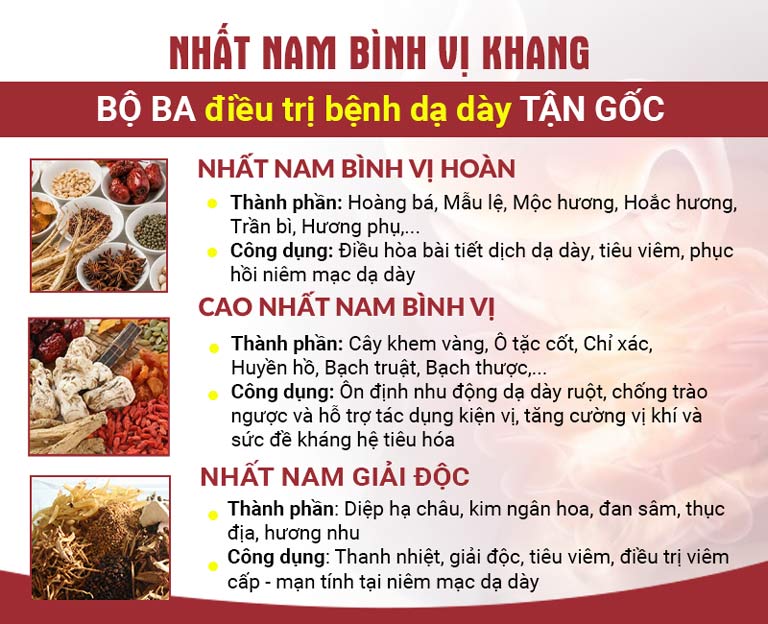 Nhất Nam Bình Vị Khang chữa bệnh dạ dày hiệu quả