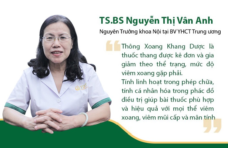 ThS.BS Vân Anh đánh giá bài thuốc Thông xoang Khang dược